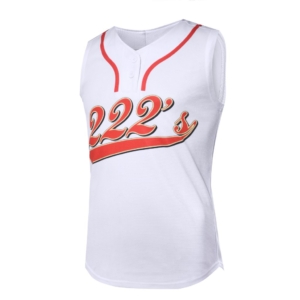 BASEBALL 2 BUTTON SLEEVELESS NECK TEAM WEAR