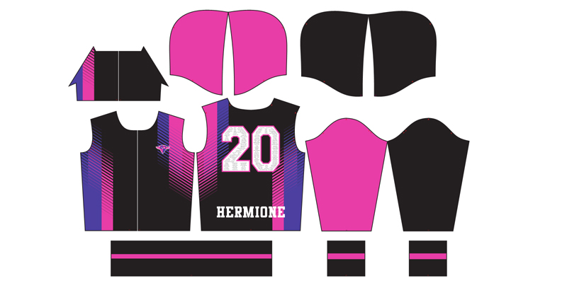 sublimation women hoody layout