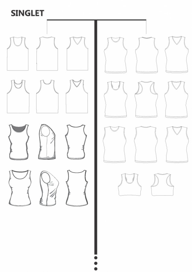 CUSTOM SINGLET BLANK TEMPLATE PATTERN