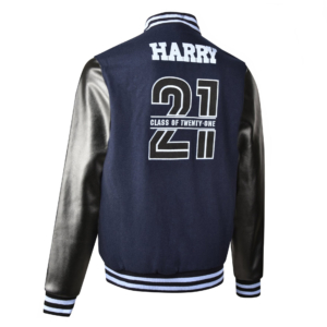 varsity jacket pu sleeves