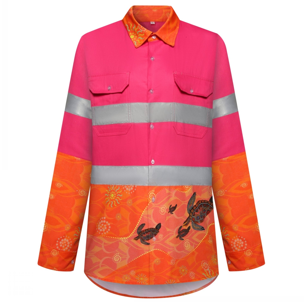 COTTON SUBLIMATION WORKSHIRTS-S2326